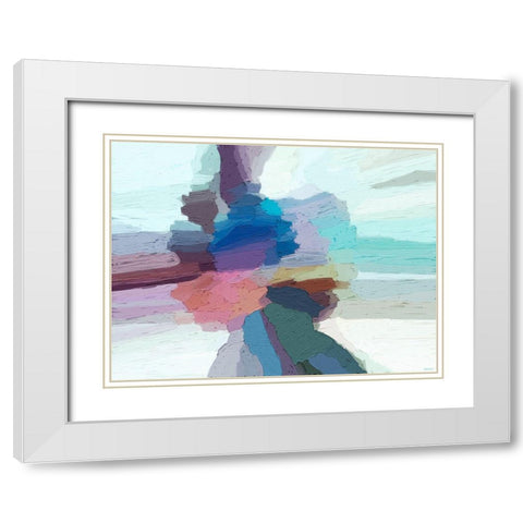 Pulsations I White Modern Wood Framed Art Print with Double Matting by Tienhaara, Michael