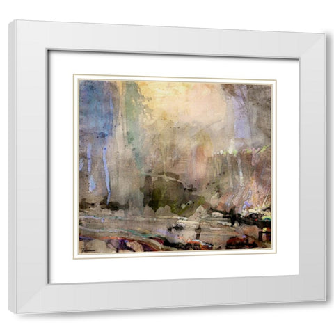 Musings II WC V I White Modern Wood Framed Art Print with Double Matting by Tienhaara, Michael