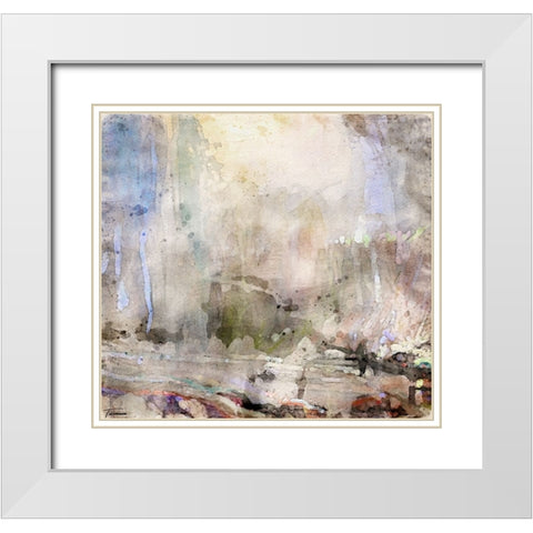 Musings II WC V II White Modern Wood Framed Art Print with Double Matting by Tienhaara, Michael
