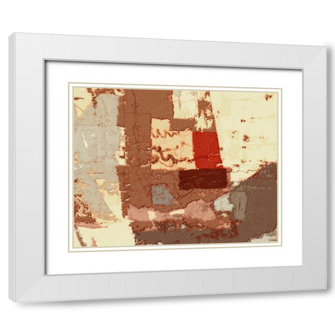 Sherbert I V 2 White Modern Wood Framed Art Print with Double Matting by Tienhaara, Michael