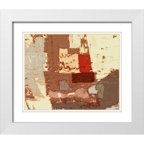 Sherbert I V 2 White Modern Wood Framed Art Print with Double Matting by Tienhaara, Michael