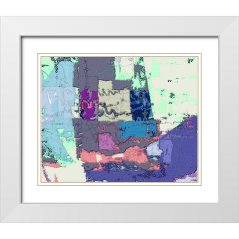 Sherbert I V 4 White Modern Wood Framed Art Print with Double Matting by Tienhaara, Michael