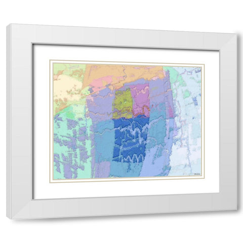 Sherbert II V 1 White Modern Wood Framed Art Print with Double Matting by Tienhaara, Michael