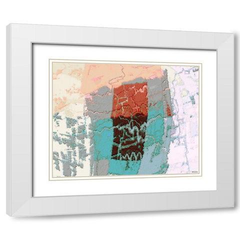 Sherbert II V 6 White Modern Wood Framed Art Print with Double Matting by Tienhaara, Michael