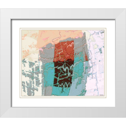 Sherbert II V 6 White Modern Wood Framed Art Print with Double Matting by Tienhaara, Michael