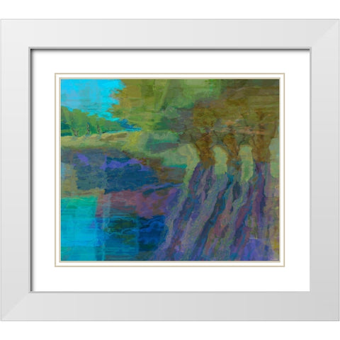 Autumn Song III White Modern Wood Framed Art Print with Double Matting by Tienhaara, Michael
