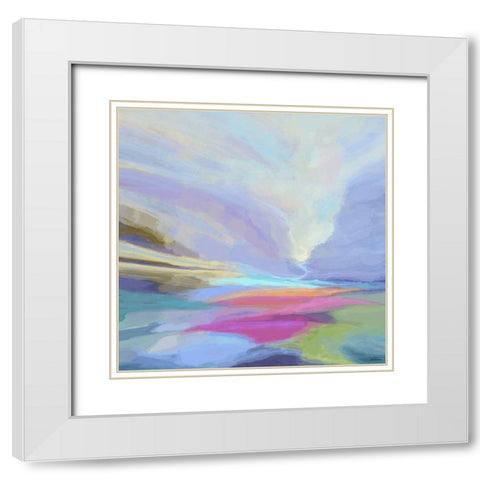Transcendent III White Modern Wood Framed Art Print with Double Matting by Tienhaara, Michael