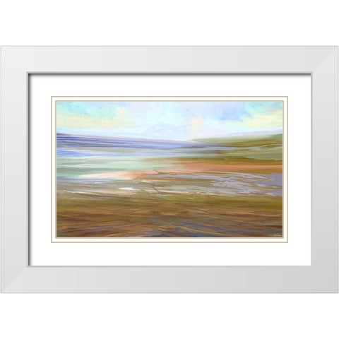 Autumn Song IV White Modern Wood Framed Art Print with Double Matting by Tienhaara, Michael