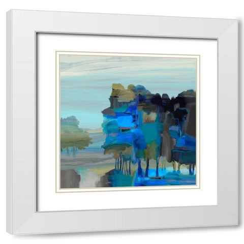 Ridge V White Modern Wood Framed Art Print with Double Matting by Tienhaara, Michael