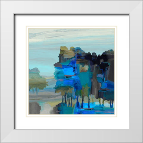 Ridge V White Modern Wood Framed Art Print with Double Matting by Tienhaara, Michael