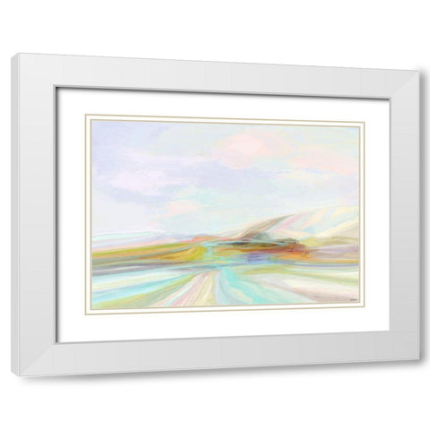Cliffs II White Modern Wood Framed Art Print with Double Matting by Tienhaara, Michael
