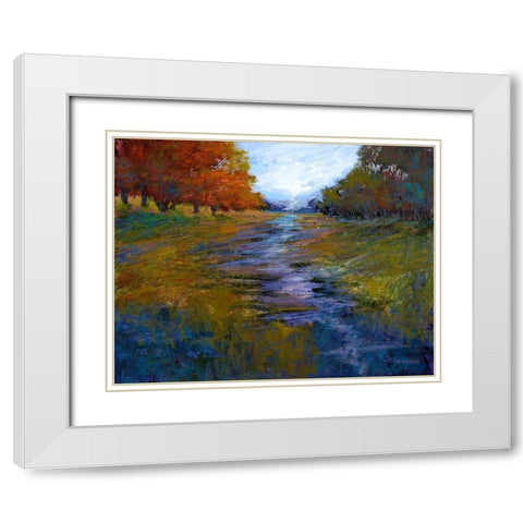 Tranquill Dreams IV White Modern Wood Framed Art Print with Double Matting by Tienhaara, Michael
