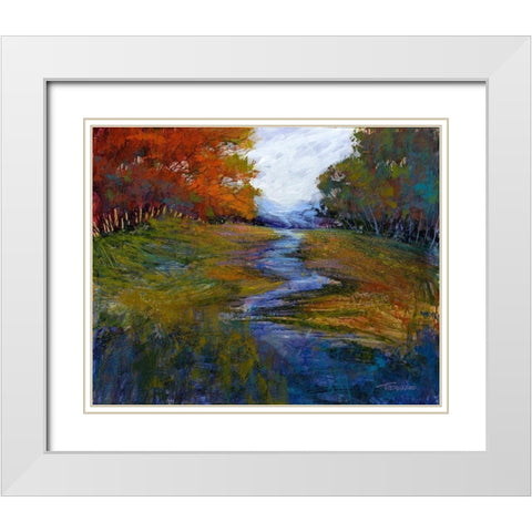 Tranquil Dreams II White Modern Wood Framed Art Print with Double Matting by Tienhaara, Michael