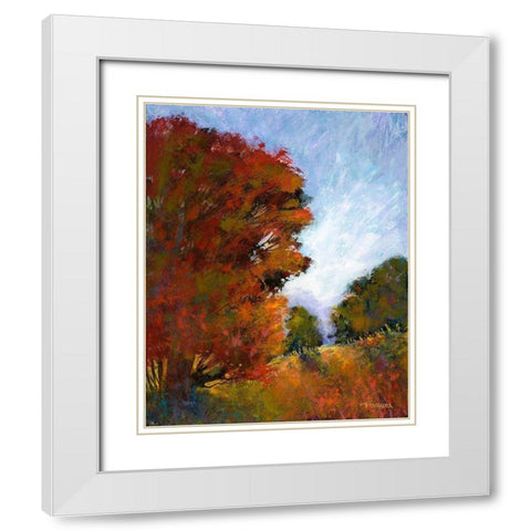 Falls Romance I White Modern Wood Framed Art Print with Double Matting by Tienhaara, Michael