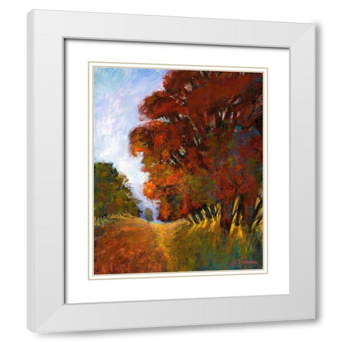Falls Romance II White Modern Wood Framed Art Print with Double Matting by Tienhaara, Michael