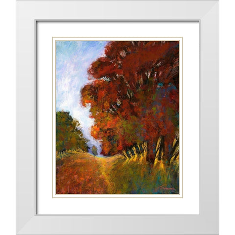 Falls Romance II White Modern Wood Framed Art Print with Double Matting by Tienhaara, Michael
