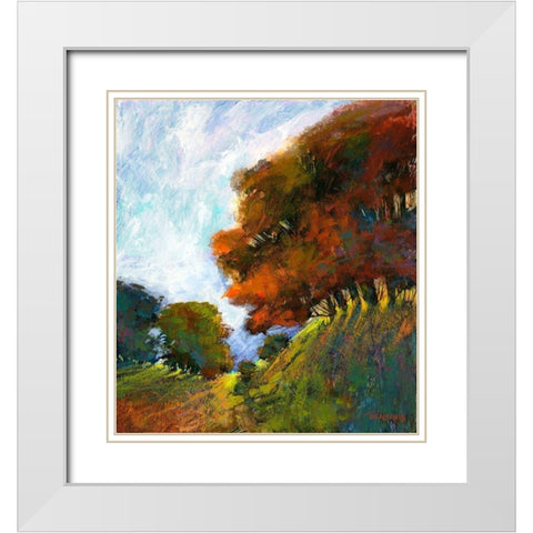 Falls Romance IV White Modern Wood Framed Art Print with Double Matting by Tienhaara, Michael
