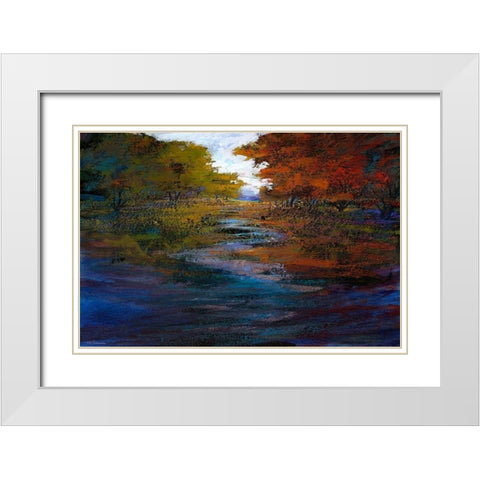 Serene Journey I White Modern Wood Framed Art Print with Double Matting by Tienhaara, Michael