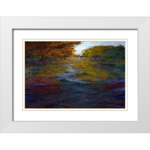Serene Journey II White Modern Wood Framed Art Print with Double Matting by Tienhaara, Michael