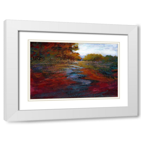 Serene Journey IV White Modern Wood Framed Art Print with Double Matting by Tienhaara, Michael