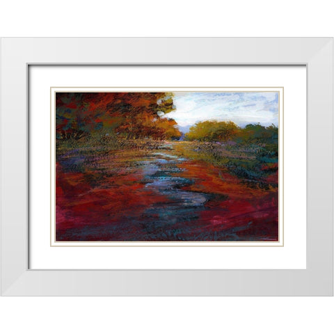 Serene Journey IV White Modern Wood Framed Art Print with Double Matting by Tienhaara, Michael