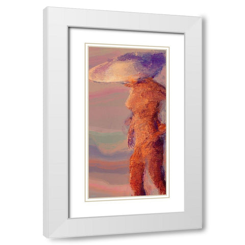 Female Standing I White Modern Wood Framed Art Print with Double Matting by Tienhaara, Michael