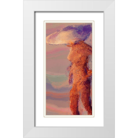 Female Standing I White Modern Wood Framed Art Print with Double Matting by Tienhaara, Michael