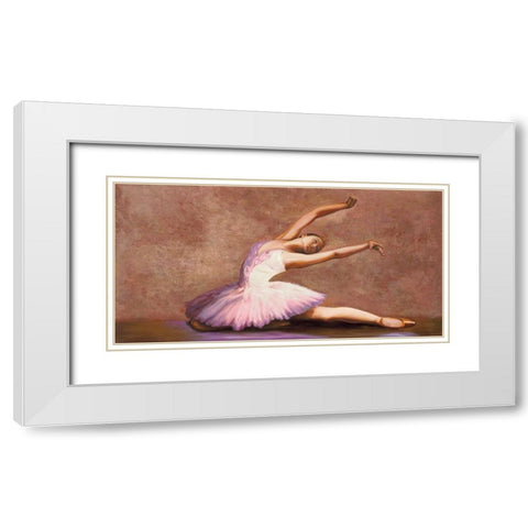 Swan Lake White Modern Wood Framed Art Print with Double Matting by Bassetti, Andrea