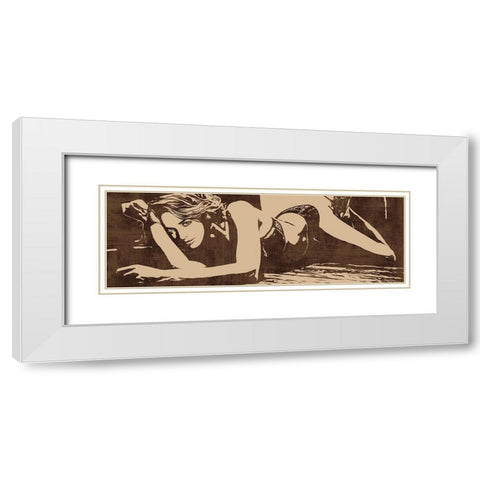 Strike a Pose White Modern Wood Framed Art Print with Double Matting by Cooper, Andrew