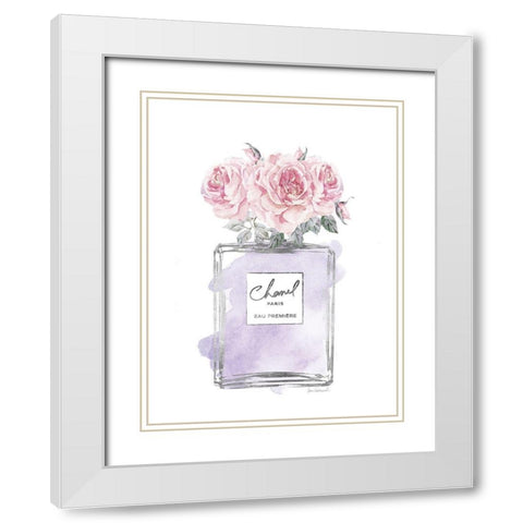 Silver Perfume and Flowers VIII White Modern Wood Framed Art Print with Double Matting by Greenwood, Amanda