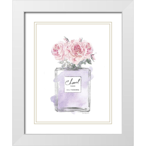 Silver Perfume and Flowers VIII White Modern Wood Framed Art Print with Double Matting by Greenwood, Amanda