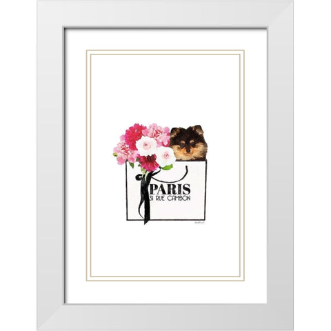 Pom Shopping III White Modern Wood Framed Art Print with Double Matting by Greenwood, Amanda