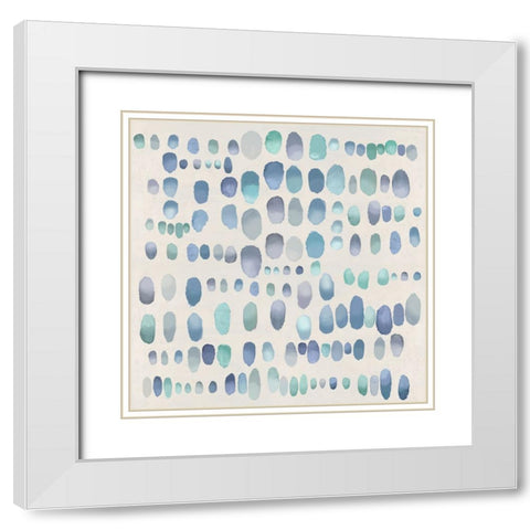 Playful Green and Purple II White Modern Wood Framed Art Print with Double Matting by Perry, Angela