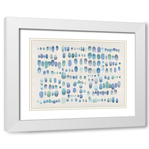 Playful Green and Purple III White Modern Wood Framed Art Print with Double Matting by Perry, Angela