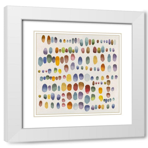 Playful I White Modern Wood Framed Art Print with Double Matting by Perry, Angela