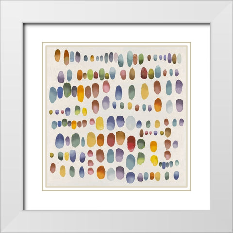 Playful I White Modern Wood Framed Art Print with Double Matting by Perry, Angela