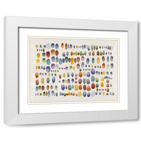 Playful III White Modern Wood Framed Art Print with Double Matting by Perry, Angela
