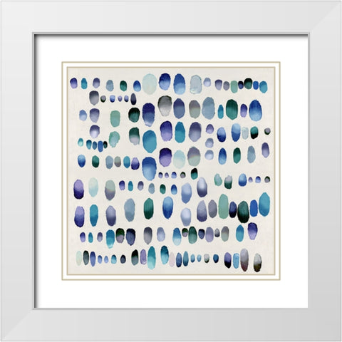 Playful Jewel Tones I White Modern Wood Framed Art Print with Double Matting by Perry, Angela