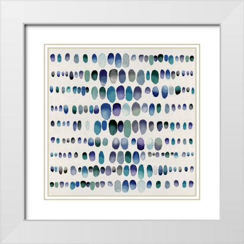 Playful Jewel Tones II White Modern Wood Framed Art Print with Double Matting by Perry, Angela