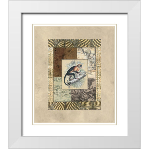 Exotic V White Modern Wood Framed Art Print with Double Matting by Weaver, Amy