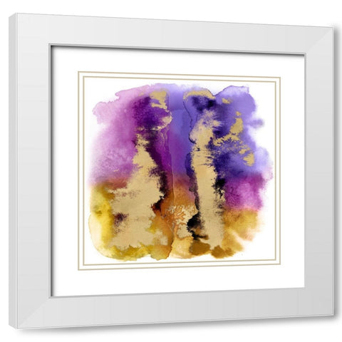 Magical Mist with Gold I White Modern Wood Framed Art Print with Double Matting by Riley, Bella