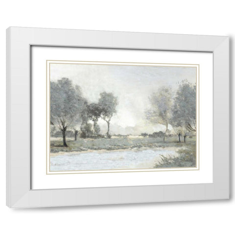 By the Pond I White Modern Wood Framed Art Print with Double Matting by McKee, Christy