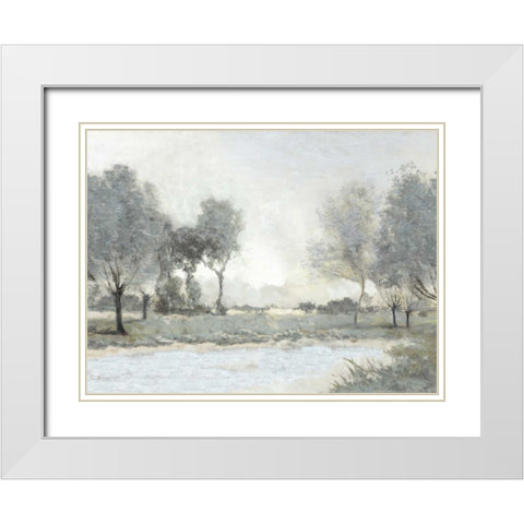 By the Pond I White Modern Wood Framed Art Print with Double Matting by McKee, Christy