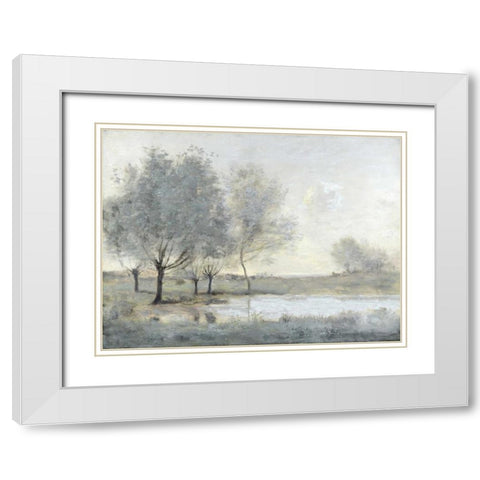 By the Pond II White Modern Wood Framed Art Print with Double Matting by McKee, Christy