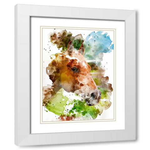 Paint I White Modern Wood Framed Art Print with Double Matting by Young, Chamira