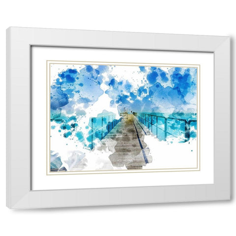 Pier I White Modern Wood Framed Art Print with Double Matting by Young, Chamira
