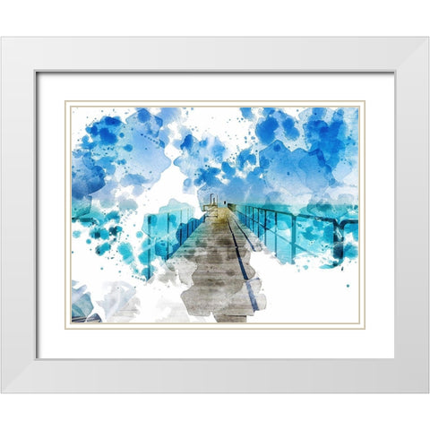 Pier I White Modern Wood Framed Art Print with Double Matting by Young, Chamira