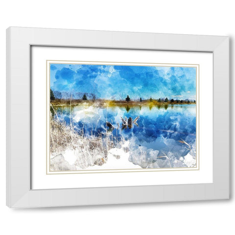 Broken PIer White Modern Wood Framed Art Print with Double Matting by Young, Chamira