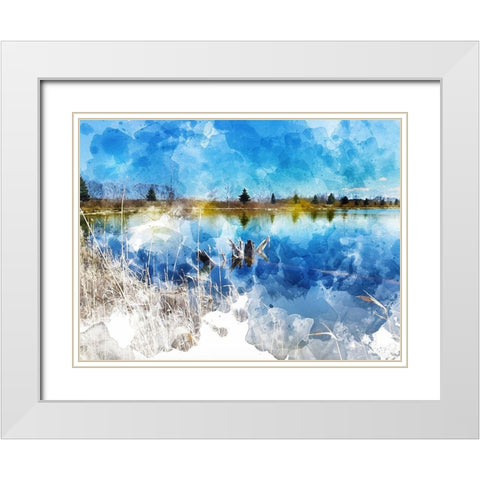 Broken PIer White Modern Wood Framed Art Print with Double Matting by Young, Chamira