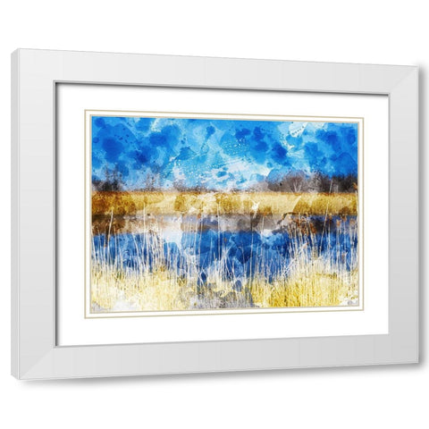 Phragmites I White Modern Wood Framed Art Print with Double Matting by Young, Chamira